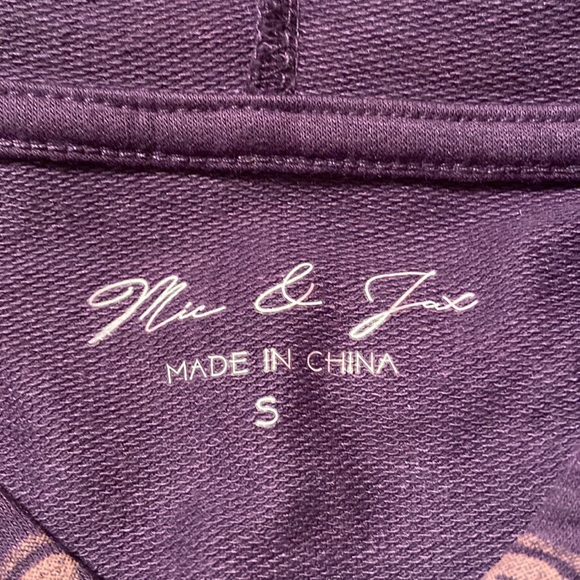 Mic & Jax Purple Mandala Art Design Hooded Sweatshirt - Picture 5 of 7